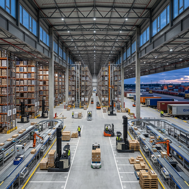 Modern distribution warehouse for D S Enterprises logistics operations